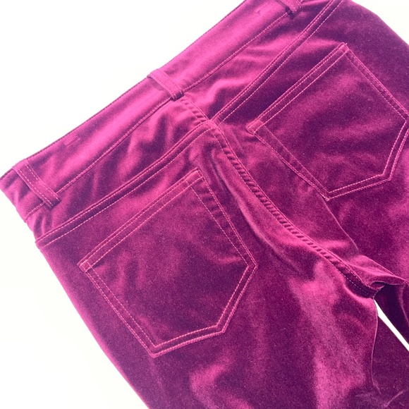 Loro Piana Velvet Red Classic Casual Pants Trousers Women Size 4 - Picture 5 of 6